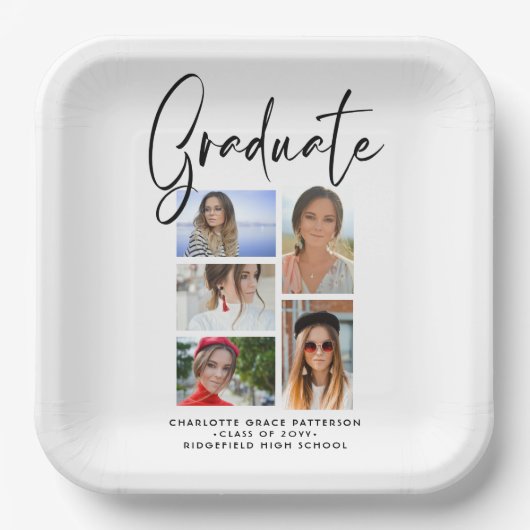 エレガント写数々の真卒業生 ペーパープレート (正面)