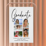 エレガント写数々の真卒業生 ポスター<br><div class="desc">エレガントScript Photo 数々の Graduation Graduate Posterは、大学や高校お気に入りのの卒業生の写真を含む5枚の写真と黒い書道のスクリプモダントオーバーレイ「Graduate」を備えた渦巻形の。シンプルスタイリッシュと上品な卒業記念ギフト。©Evco Studio www.zazzle.com/store/evcostudioによって作成</div>