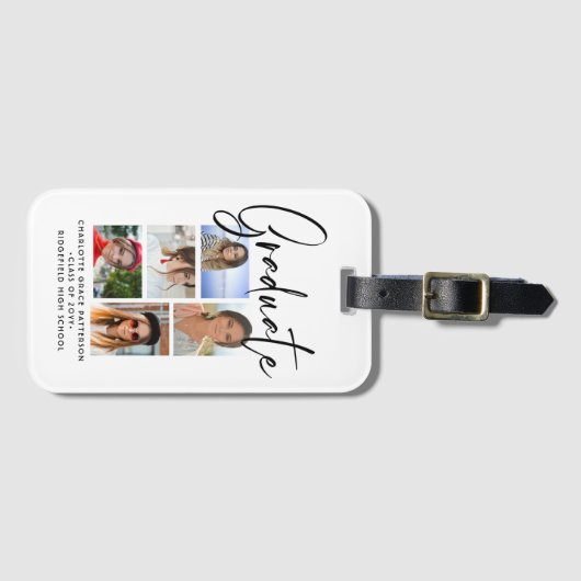 エレガント写数々の真卒業生 ラゲッジタグ (正面横)