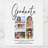 エレガント写数々の真卒業生 ワインラベル (シングルラベル)