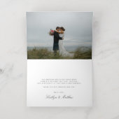 エレガント写真が結婚ありがとう実在 箔グリーティングカード (内側レイダウン)