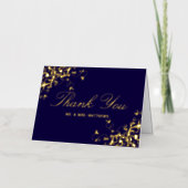 エレガント写真が結婚ありがとう実在 箔グリーティングカード (正面)