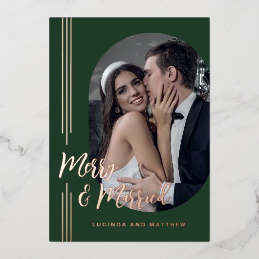 エレガント写真とス結婚したクリプトメリー 箔シーズンカード (正面)