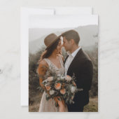 エレガント写真のスクリプ結婚ト 招待状 (裏面)