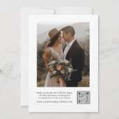 エレガント写真のスクリプ結婚ト 招待状 (裏面)