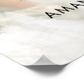 エレガント写真の結婚ようこそ記号 ポスター (角)