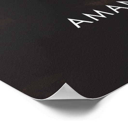 エレガント写真の結婚ようこそ記号 ポスター (角)