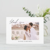 エレガント写真の結婚サンキューカード サンキューカード (スタンド正面)