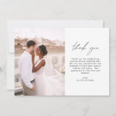 エレガント写真の結婚サンキューカード サンキューカード (裏面)