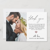 エレガント写真の結婚サンキューカード サンキューカード (正面)