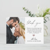 エレガント写真の結婚サンキューカード サンキューカード (スタンド正面)