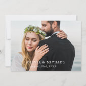 エレガント写真の結婚サンキューカード サンキューカード (裏面)