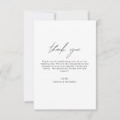 エレガント写真の結婚サンキューカード サンキューカード (裏面)