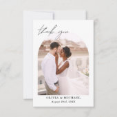 エレガント写真の結婚サンキューカード サンキューカード (正面)