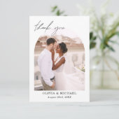 エレガント写真の結婚サンキューカード サンキューカード (スタンド正面)