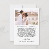 エレガント写真の結婚サンキューカード サンキューカード (裏面)