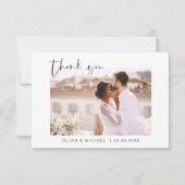 エレガント写真の結婚サンキューカード サンキューカード (正面)