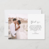 エレガント写真の結婚サンキューカード サンキューカード (裏面)