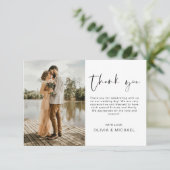 エレガント写真の結婚サンキューカード サンキューカード (スタンド正面)