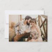 エレガント写真の結婚サンキューカード サンキューカード (裏面)