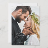 エレガント写真の結婚サンキューカード サンキューカード (正面)