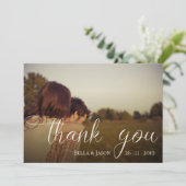 エレガント写真の結婚サンキューカード サンキューカード (スタンド正面)