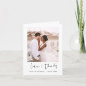 エレガント写真の結婚サンキューカード サンキューカード (正面)