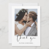エレガント写真の結婚サンキューカード サンキューカード (正面)