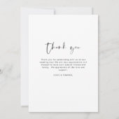 エレガント写真の結婚サンキューカード サンキューカード (裏面)