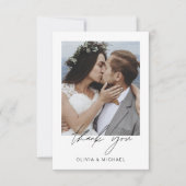 エレガント写真の結婚サンキューカード サンキューカード (正面)