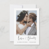 エレガント写真の結婚サンキューカード サンキューカード (正面)