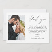 エレガント写真の結婚サンキューカード サンキューカード (裏面)