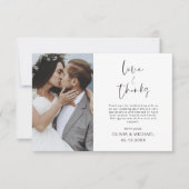エレガント写真の結婚サンキューカード サンキューカード (正面)