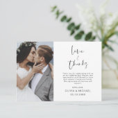 エレガント写真の結婚サンキューカード サンキューカード (スタンド正面)