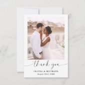 エレガント写真の結婚サンキューカード サンキューカード (正面)