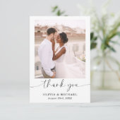 エレガント写真の結婚サンキューカード サンキューカード (スタンド正面)