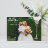 エレガント写真の結婚サンキューカード サンキューカード (スタンド正面)