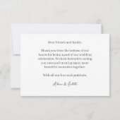 エレガント写真の結婚サンキューカード サンキューカード (裏面)