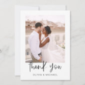 エレガント写真の結婚サンキューカード サンキューカード (正面)