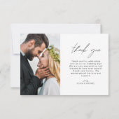 エレガント写真の結婚サンキューカード サンキューカード (裏面)