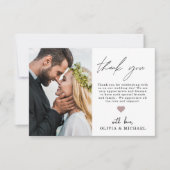 エレガント写真の結婚サンキューカード サンキューカード (正面)