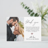 エレガント写真の結婚サンキューカード サンキューカード (スタンド正面)