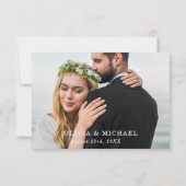 エレガント写真の結婚サンキューカード サンキューカード (裏面)