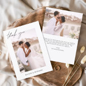 エレガント写真の結婚サンキューカード サンキューカード