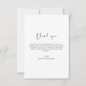 エレガント写真の結婚サンキューカード サンキューカード (裏面)