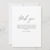 エレガント写真の結婚サンキューカード サンキューカード (裏面)