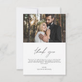 エレガント写真の結婚サンキューカード サンキューカード (裏面)