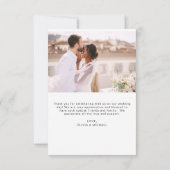 エレガント写真の結婚サンキューカード サンキューカード (裏面)