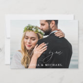 エレガント写真の結婚サンキューカード サンキューカード (正面)