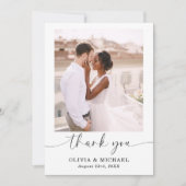 エレガント写真の結婚サンキューカード サンキューカード (正面)